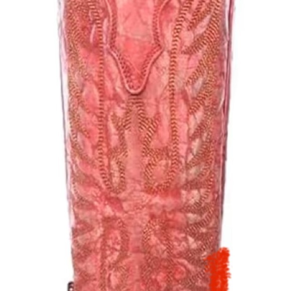 CORRAL Women's Embroidery Tall Above-the-Knee Pointed J Toe Cowhide Leather - Picture 4 of 9